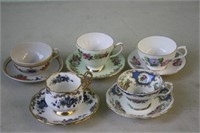 5 Cups & Saucers including Foley