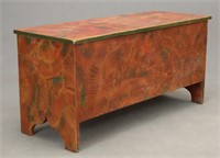 19th c. Paint Decorated Blanket Box