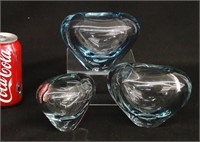 Holmegaard Clear Glass Vases