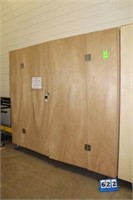 (1) Wooden Rolling Storage Cabinet, 8'x7'x30"