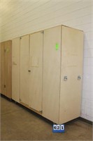 (1) Wooden Rolling Storage Cabinet, 8'x7'x30"