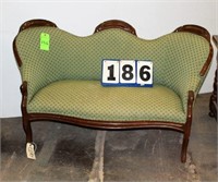Green Upholstered Settee, Approx. 51" Wide
