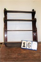 Wooden Colonial Hanging Shelf, 30" Wide x 36" Tal
