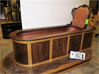 Ornate Wooden/Metal Bathtub, 48" Wide x 90" Long