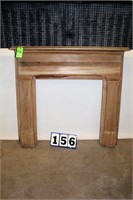 Wooden Fireplace Mantel, 52" Wide x 51" Tall