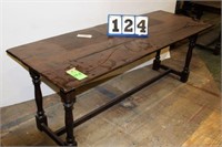 Rectangular Wooden Table, 78" Wide x 29" Tall