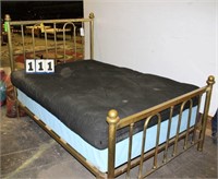 Vintage Brass Bed, 54" Wide x 79" Long