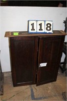 Vintage Wood Wall Cabinet, 30" Wide x 36" Tall