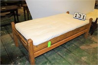 Twin Bed with w/Mattress, 38" Wide x 79" Long