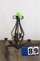 Ornate Cast Iron Chandelier, Approx. 22"x30"