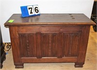 Vintage Wooden Carved Chest, Approx. 52" Wide
