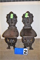 Vintage Wooden Carved Chairs