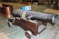Faux  Ship Cannon, Wheeled Carriage, 7' Barrel