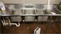 3 Bay Stainless Sink - Removal Required