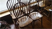 Lot of 4 Oak Dining Chairs