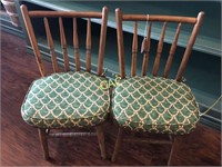 Pair of Child Size Chairs with Cushions