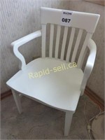 Solid Wood Painted Arm Chair
