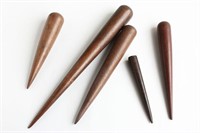 Group of Five Wooden Splicing Fids,