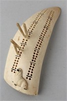 Late 19th Century Whale Tooth Cribbage Marker,