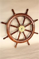 Large Wooden Ships Wheel,
