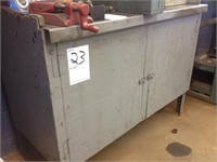 Workbench with metal top