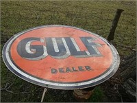 Double sided Gulf oil sign