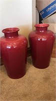 Large Rust  color floor vases