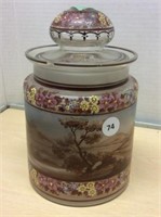Hand Painted Jar With Lid