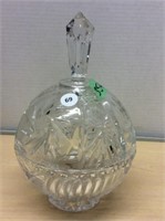 Cut Glass Covered Candy Dish