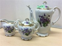 Teapot With Cream And Sugar Dishes