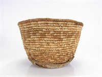 Papago Indian Woven and Leather Basket