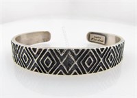 Kirk Smith Navajo Sterling Silver Cuff Bracelet