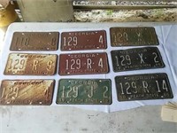 Vintage automotive license plates