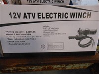 New/Unused ATC 2000 lb., 12V Electric Winch