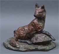 "Fox & Terrapin" Bronze Sculpture