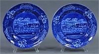 Two Clews Staffordshire Plates