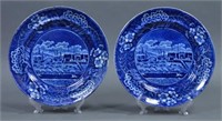 Two Clews Staffordshire Plates