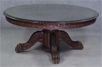 Oak Circular Pedestal Table