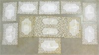 Antique Hand-Made Lace Placemats and Table Runner