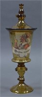 German Enameled Glass Pokal