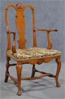 Queen Anne Maple Arm Chair
