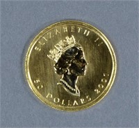 2001 Canadian 1 oz. Gold Maple Leaf Coin