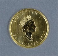 2001 Canadian 1 oz. Gold Maple Leaf Coin