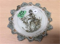 Vintage Small Plate With Lady