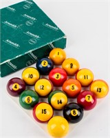 Vintage Aramith Belgian Billiard Balls Boxed Set