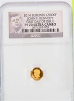 Coin Jonh F. Kennedy 2014 Gold Liberty NGC PF70