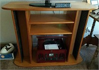 wooden TV stand, DVD CD holder