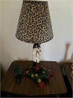 Decorative lamp, wooden vase