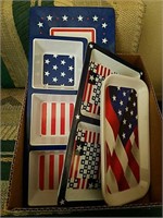 Patriotic plastic serving pieces