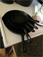 5pc cast iron pans
